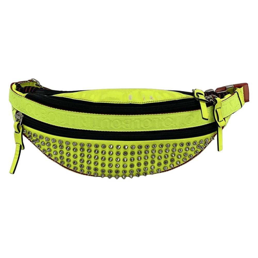 Christian Louboutin Paris to New York City Bum Bag Yellow Green Black Red PVC